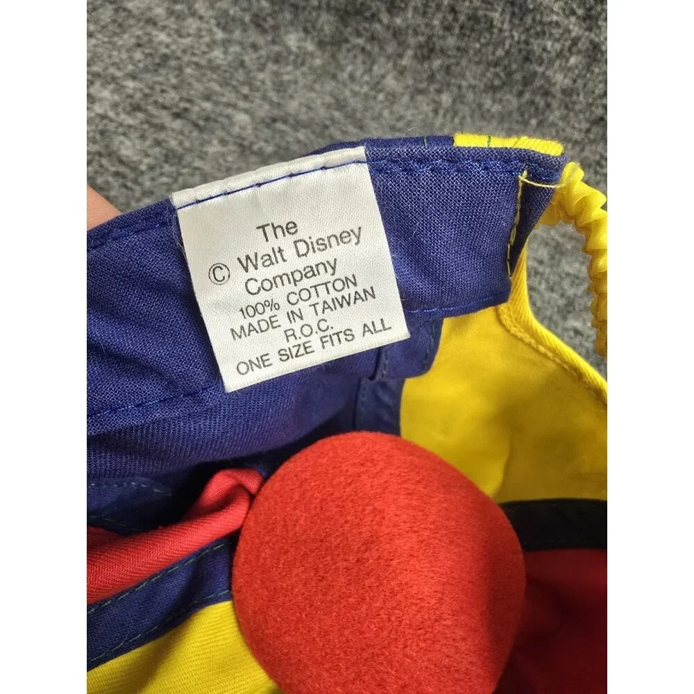 Vintage Walt Disney World Mickey Mouse Color Block Propeller Spinner Hat Kids